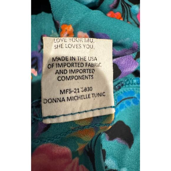 SHOW ME YOUR MUMU Donna Michelle Tunic Top Floral Boho Long Sleeve Size Large - Picture 7 of 7